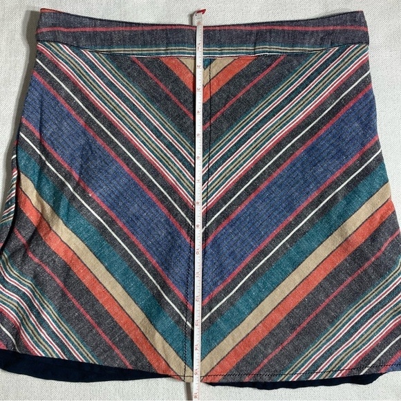 FREE PEOPLE | Yours Truly Multicolor Chevron Striped Mini Skirt - Picture 14 of 16